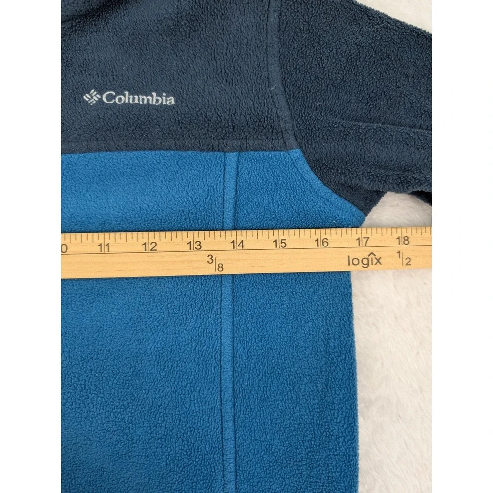Columbia Full Zip Jacket Youth M Blue Fleece Zip Pockets Lightweight